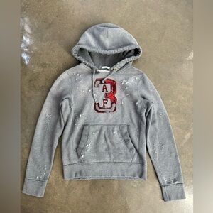 Vintage Abercrombie & Fitch custom extreme distressed hoodie Y2K